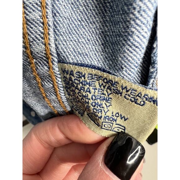 Vintage Iron Range Yellow Jackets Outdoor Expedition Denim Jacket Retro Size XXL - Picture 6 of 10